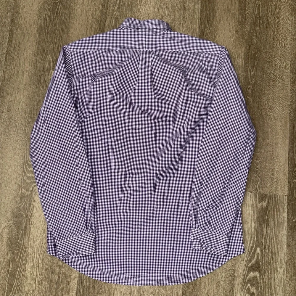 Polo Ralph Lauren Long Sleeve Button Down Oxford Men's Large Purple White Check